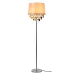 Staande lamp Royality met kristallen 165 cm E27 wit en chroo, Huis en Inrichting, Lampen | Vloerlampen, Verzenden, Nieuw