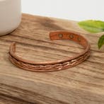 Koperen gezondheids-klemarmband met 6 magneten, Ophalen of Verzenden, Nieuw