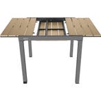 Tuintafel Inca Aluminium, uitschuifbaar, houtlook - zwart/br, Verzenden, Nieuw