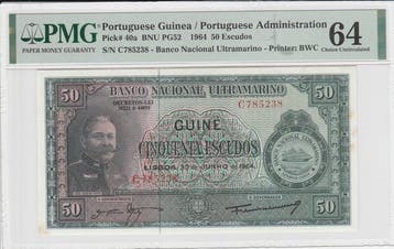 Portugees-Guinea. - 50 Escudos - 1964 - Pick 40a (Zonder