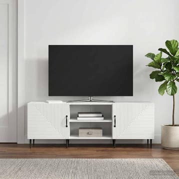 vidaXL TV-kast 150 x 31 x 50 cm Wit Bewerkt hout, Minder dan 50 cm, Verzenden, Nieuw, Minder dan 100 cm
