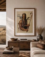 Sandro Nardini - Wrangler “Wolf – Apsaroke” 60x48 cm - Jaren