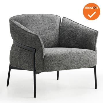 Luxe kamerstoel - Grijze teddy stoffering (Design meubilair), Werkplek, Ophalen of Verzenden, Gebruikt, Overige typen