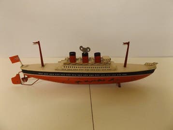 Arnold - stoomschip - Opwindbaar blikken speelgoed -