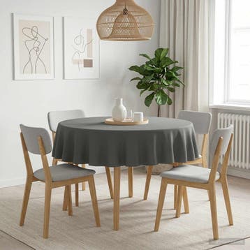 vidaXL Tafelkleed Rond Lichtgrijs Ø 180 cm, Huis en Inrichting, Tafelkleden, Verzenden, Nieuw