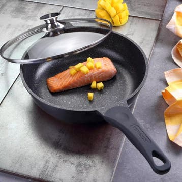 TIROSS Grote koekenpan 28 cm met marmer coating inclusief..., Ophalen of Verzenden, Nieuw