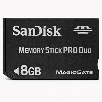 SanDisk Memory Stick Pro Duo - 8GB, Verzenden, Zo goed als nieuw