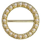 Fako Bijoux - Sjaalklem - Ring Met Parels - Ø 37mm -, Verzenden, Nieuw