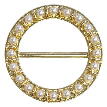 Fako Bijoux - Sjaalklem - Ring Met Parels - Ø 37mm -, Verzenden, Nieuw