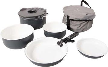 Bo-Camp - Pannenset - Camping - 7-Delig - Keramische coating, Verzenden, Nieuw