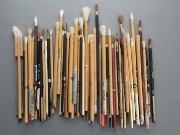Japanese - Beeld, Lot of 68 Japanese Calligraphy Brushes