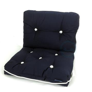 Talamex Kapokkussen-Kussen, Effen blauw, dubbel, Ophalen of Verzenden, Nieuw