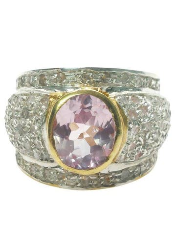 Zonder minimumprijs - Ring - 9 kt. Zilver, Geel goud, Nieuw