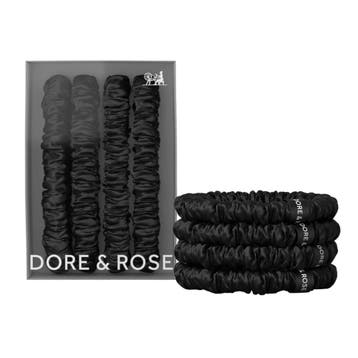 Dore & Rose Scrunchie Set Black - 4x1cm, Ophalen of Verzenden, Nieuw, Overige typen