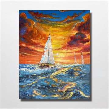 Hung Richard (1966) - L’horizon embrasé 100 80 cm