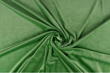 Fluweel stretch Groen - rol 35 meter, Verzenden, Nieuw, Groen