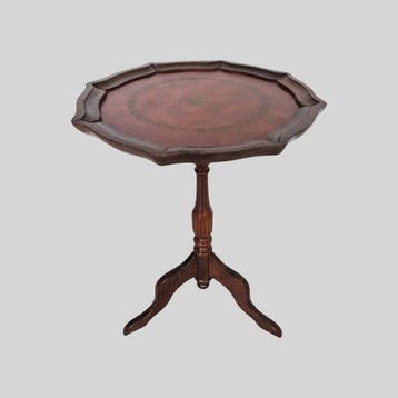 Bijzettafel - Hout, Leder