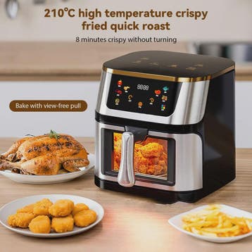 Krachtige Airfryer Oven 8L met 2800W, LED Touchscreen en Gro, Verzenden, Nieuw