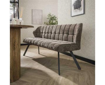 Eetkamerbank Raster - Hoven taupe - 180x58x81 cm, Ophalen of Verzenden, Nieuw