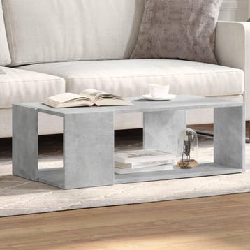 vidaXL Salontafel 89,5x48x30 cm bewerkt hout betongrijs, Minder dan 50 cm, 50 tot 100 cm, Verzenden, Nieuw