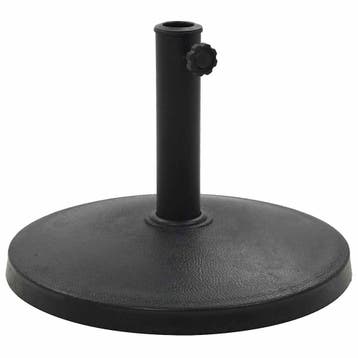 vidaXL Parasolvoet rond 10 kg polyresin zwart, Verzenden, Nieuw, Minder dan 1 meter, Parasolvoet
