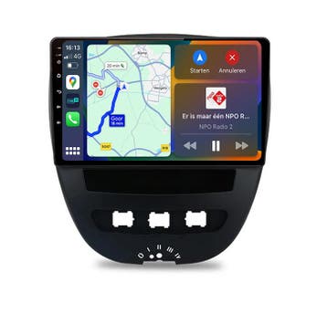Android navigatie radio Citroen C1 Peugeot 107 Toyota Ay..., Auto diversen, Nieuw