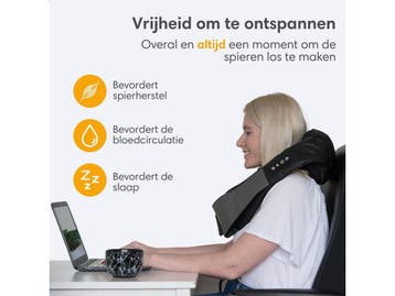 Lifeproducts Shiatsu Massagekussen Draadloos -, Verzenden, Nieuw