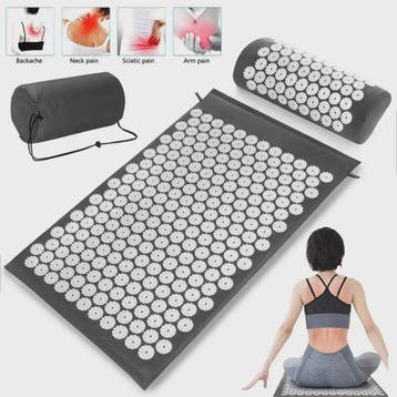 Acupressuur Mat & Kussen Set - Ontspanning en Pijnverlichtin, Verzenden, Nieuw