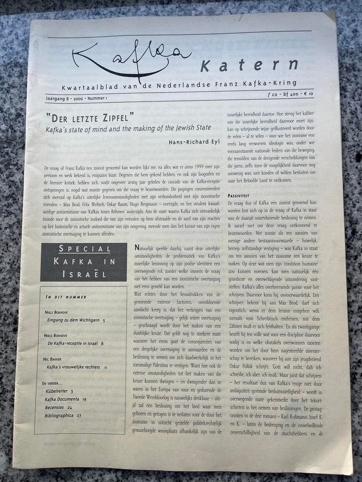 Kafka Katern, Boeken, Biografieën, Gelezen, Kunst en Cultuur, Verzenden