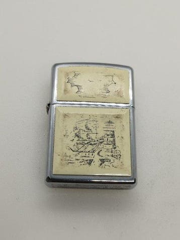 Zippo scrimshaw Ship 2002 - Zonder minimumprijs - Aansteker, Nieuw