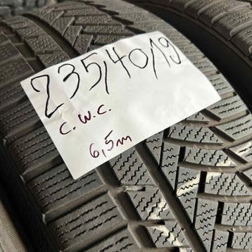 2 x Continental WinterContact 235-40-19 Winterbanden 6,5mm, 19 inch, Gebruikt, 235 mm, Band(en)