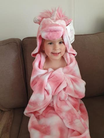 Lounger, Snuggle kinderdeken Unicorn hooded super soft, Ophalen of Verzenden, Nieuw, Overige maten