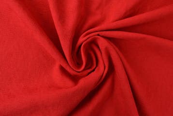 Katoen jacquard Rood - rol 10 meter, Verzenden, Nieuw, Rood