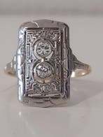 Statement ring - 14 karaat Geel goud, Witgoud - 0.34ct. tw.
