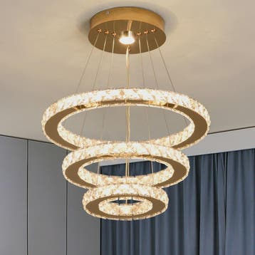 Luxe Kristallen Kroonluchter LED - Plafondlamp voor Woonkame, Verzenden, Nieuw