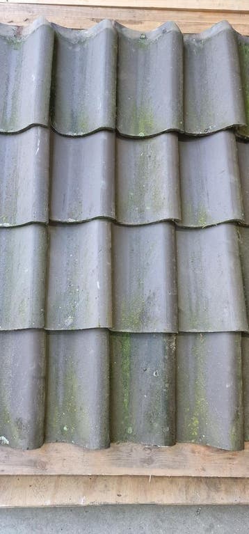 800 x Oud Hollandse dakpannen – blauw gesmoord, Gebruikt, Steen of Klei, 15 m² of meer, Dakpannen
