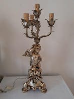 Kandelaar - Hout, IJzer - 57 cm