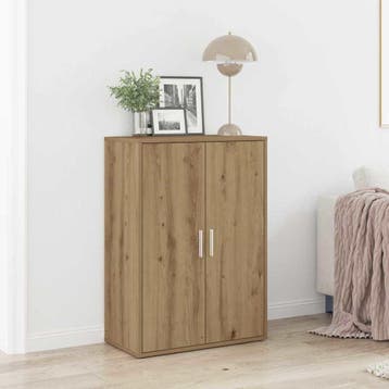 vidaXL Dressoir Artisan Eiken 60 x 31 x 84 cm Bewerkt hout, Huis en Inrichting, Verzenden, Nieuw, Overige houtsoorten, Minder dan 50 cm