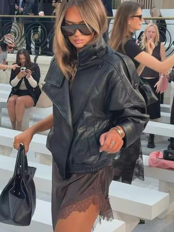 Dames Zwarte Oversized Faux Leren Jas - Chic Streetwear Stij, Verzenden, Nieuw