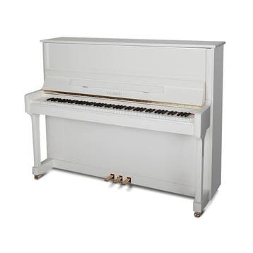 Feurich 122 - Universal PWH messing piano, Nieuw, Wit, Piano