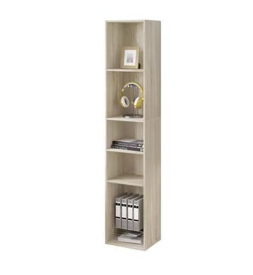 5-Vaks Boekenkast – Smalle Open Kast en Roomdivider 151 cm, Huis en Inrichting, Kasten | Boekenkasten, Verzenden, Nieuw