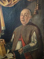 Scuola italiana (XVIII-XIX) - Ritratto di Ecclesiastico, Antiek en Kunst