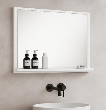 Badkamerspiegel Oliver 60 x 12 x 50 cm Wit, Huis en Inrichting, Badkamer | Badkamermeubels, Verzenden, Nieuw, Overige typen