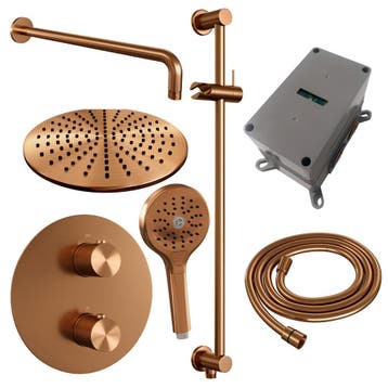Brauer Copper Carving Thermostatische Regendoucheset Inbouw, Ophalen of Verzenden, Nieuw