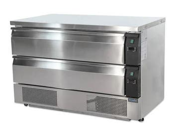 Compacte koel-vrieswerkbank | RVS | 2 lades | 6 x GN 1/1, Verzenden, Nieuw in verpakking