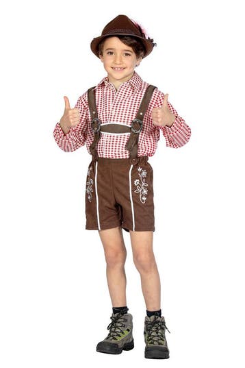 Oktoberfest Lederhose Kort Bruin Kind Milo, Ophalen of Verzenden, Nieuw
