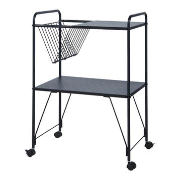 [en.casa] Keukentrolley Austrheim 75x50x33 cm zwart, Verzenden