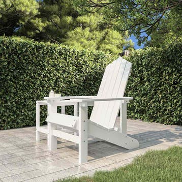 vidaXL Tuinstoel Adirondack HDPE wit, Verzenden, Nieuw