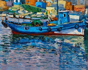 Jordi Jordana ( Catalan School) - Mediterranean Fishing Boat
