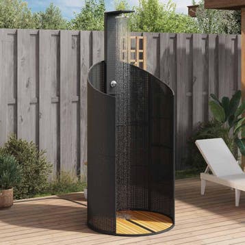 vidaXL Buitendouche 100x100x241,5 cm poly rattan en, Verzenden, Nieuw
